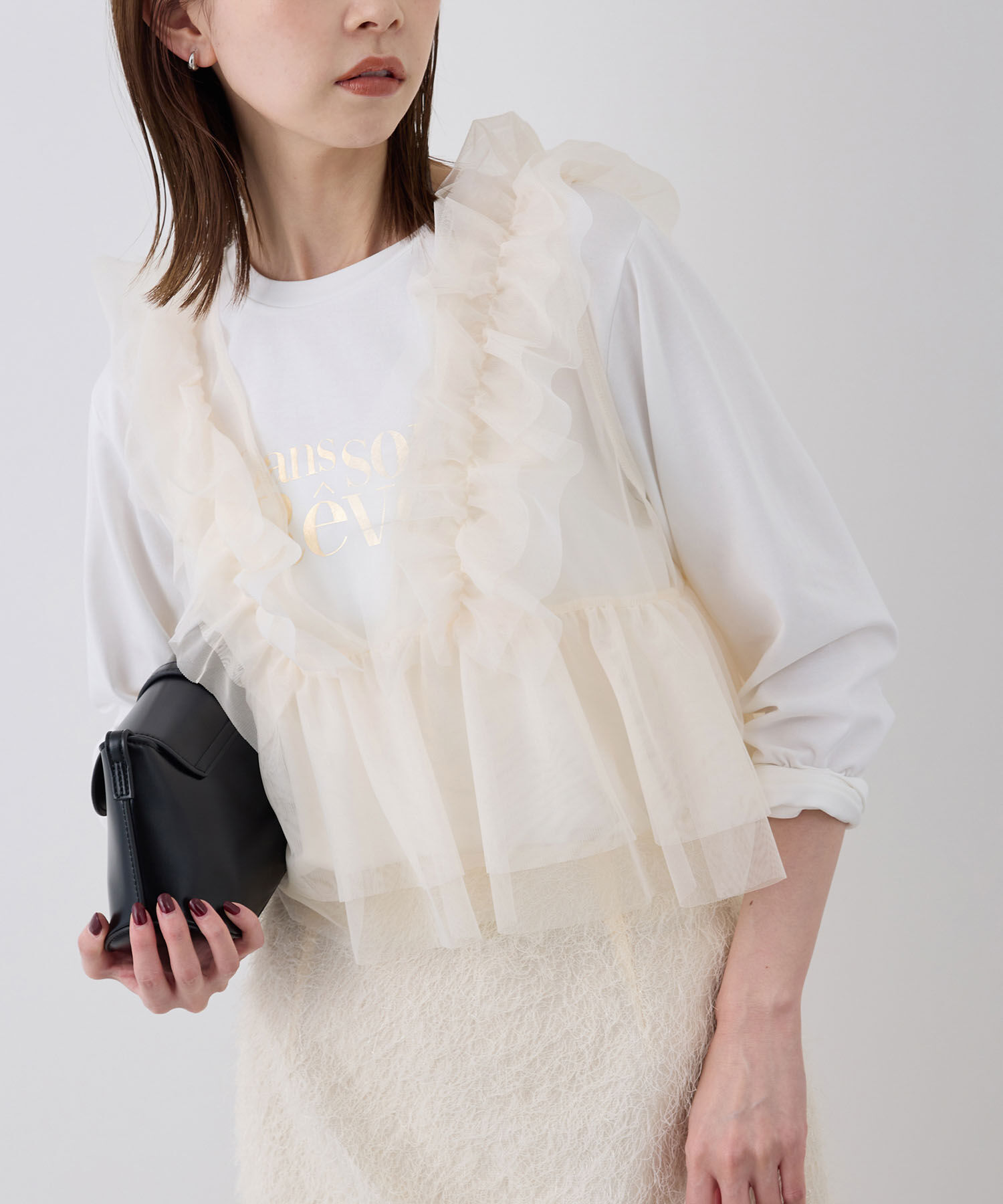 Rope&rsquo;Picnic「前後2WAY/フリルチュールビスチェ」|ベスト・ジレ|