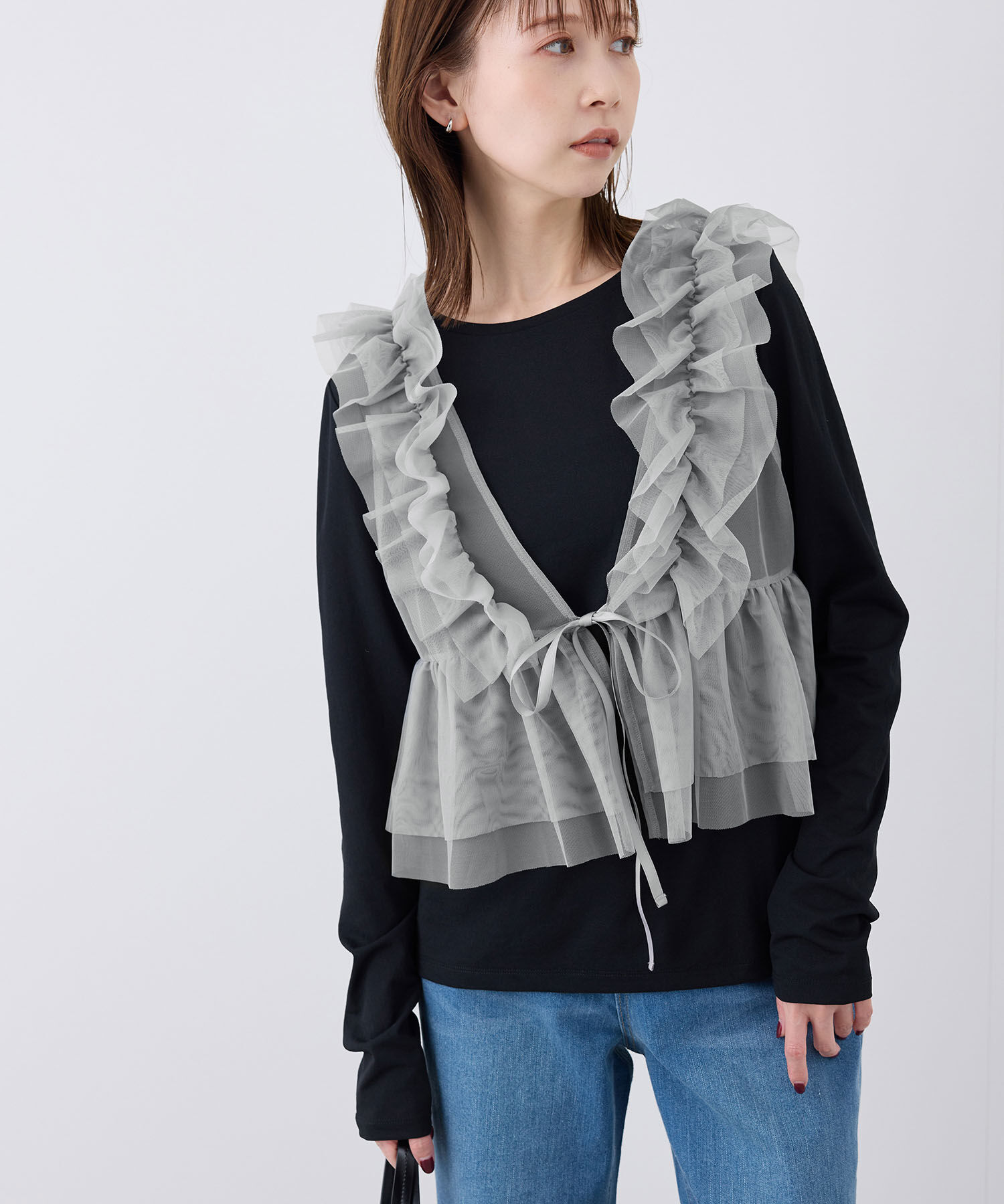 Rope&rsquo;Picnic「前後2WAY/フリルチュールビスチェ」|ベスト・ジレ|