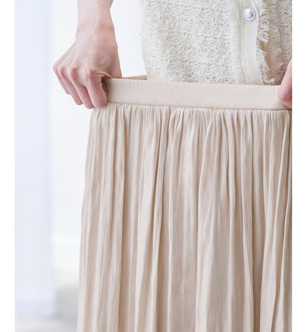Rope&rsquo;Picnic「シャイニーリラックスプリーツスカート」|スカート|