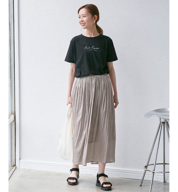 Rope&rsquo;Picnic「シャイニーリラックスプリーツスカート」|スカート|