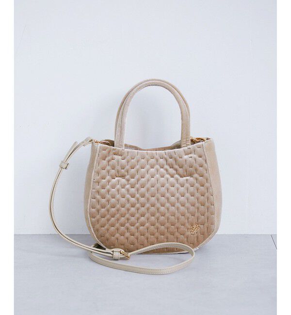 ROPE PICNIC PASSAGE「キルティングベロアミニショルダーバッグ」|ショルダー・メッセンジャー|