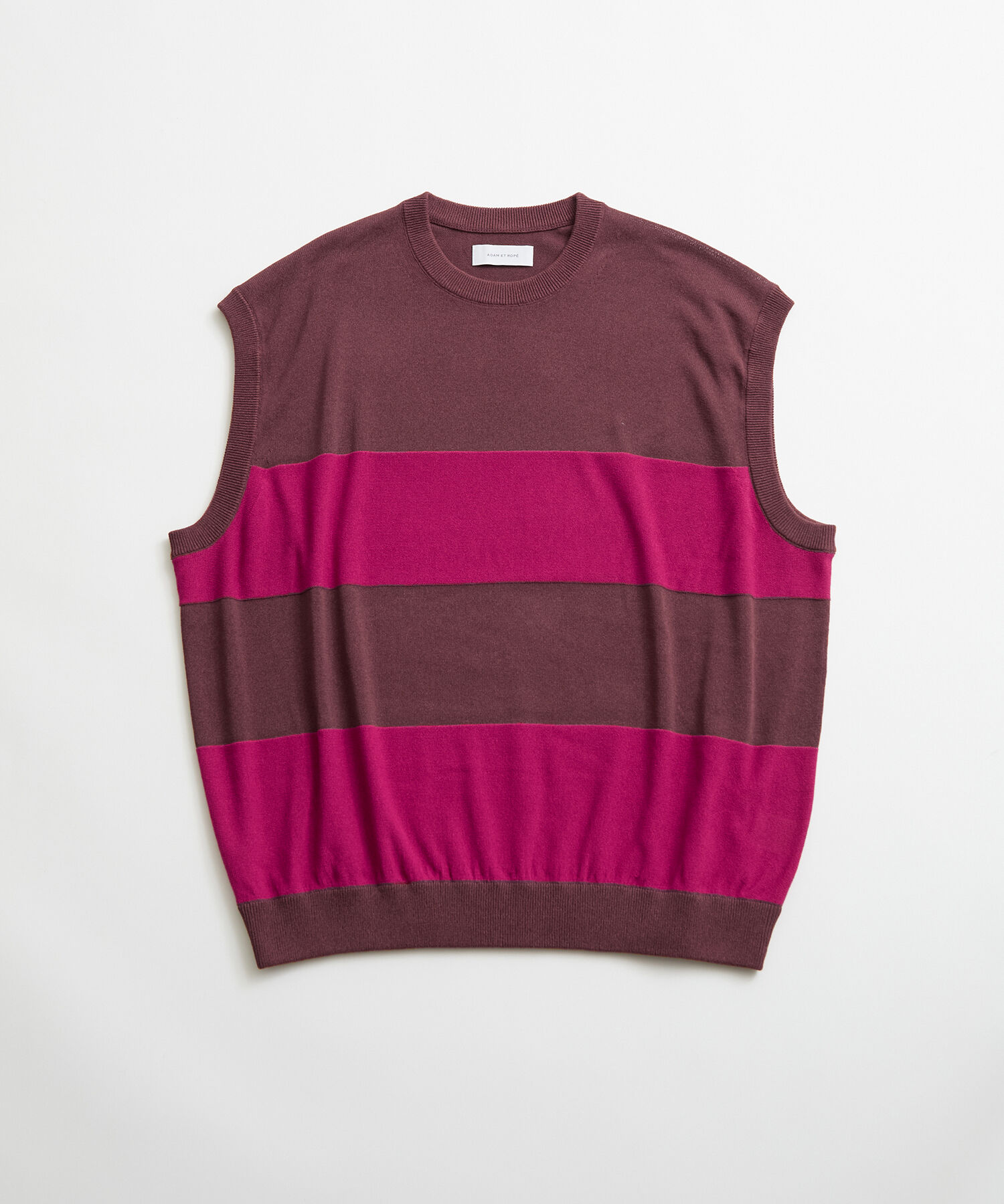 ADAM ET ROPE'「WASHI MIX ボーダー ニット ベスト」|ベスト・ジレ|