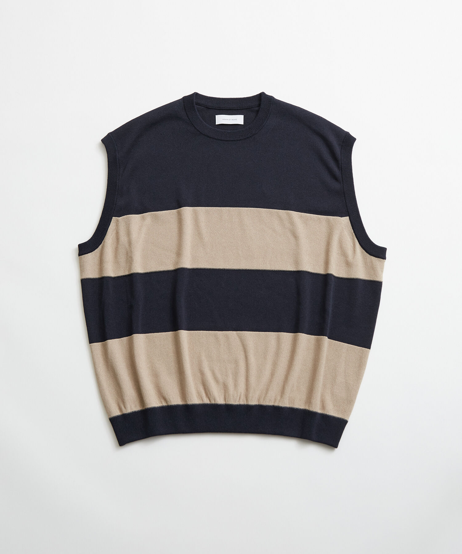 ADAM ET ROPE'「WASHI MIX ボーダー ニット ベスト」|ベスト・ジレ|