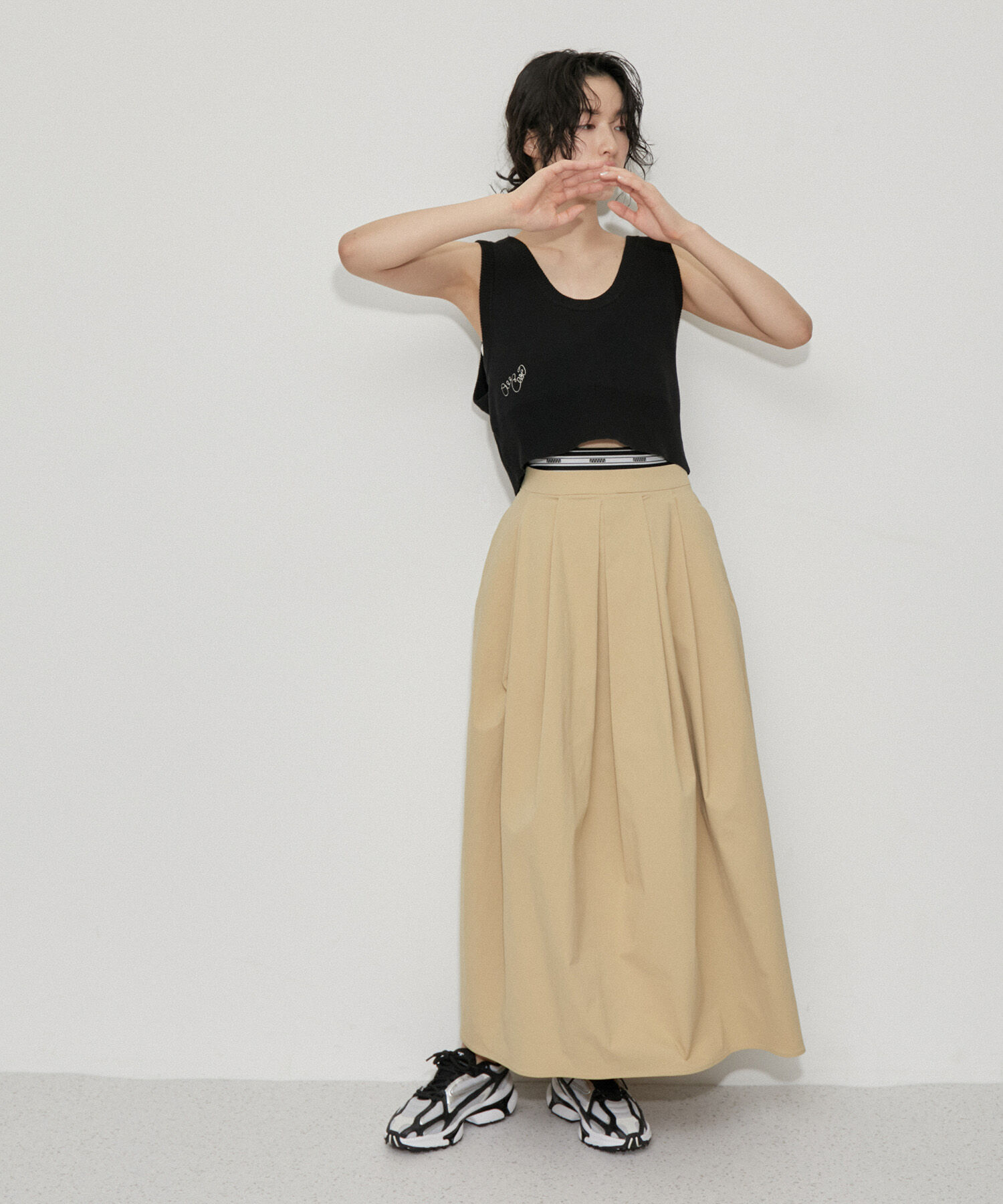 ADAM ET ROPE'「【WEB限定・洗える】ニットビスチェベスト」|ベスト・ジレ|