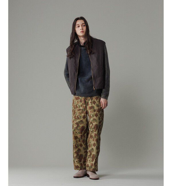 ADAM ET ROPE'「【小松マテーレ】ジップ ベスト / コンパクトサテン 」|ベスト・ジレ|