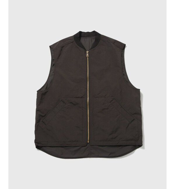 ADAM ET ROPE'「【小松マテーレ】ジップ ベスト / コンパクトサテン 」|ベスト・ジレ|