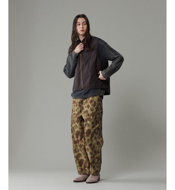 ADAM ET ROPE'「【小松マテーレ】ジップ ベスト / コンパクトサテン 」|ベスト・ジレ|