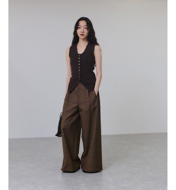 ADAM ET ROPE'「フルニードルニットジレ」|ベスト・ジレ|