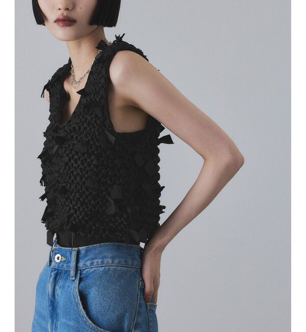 ADAM ET ROPE'「テープヤーンベスト」|ベスト・ジレ|