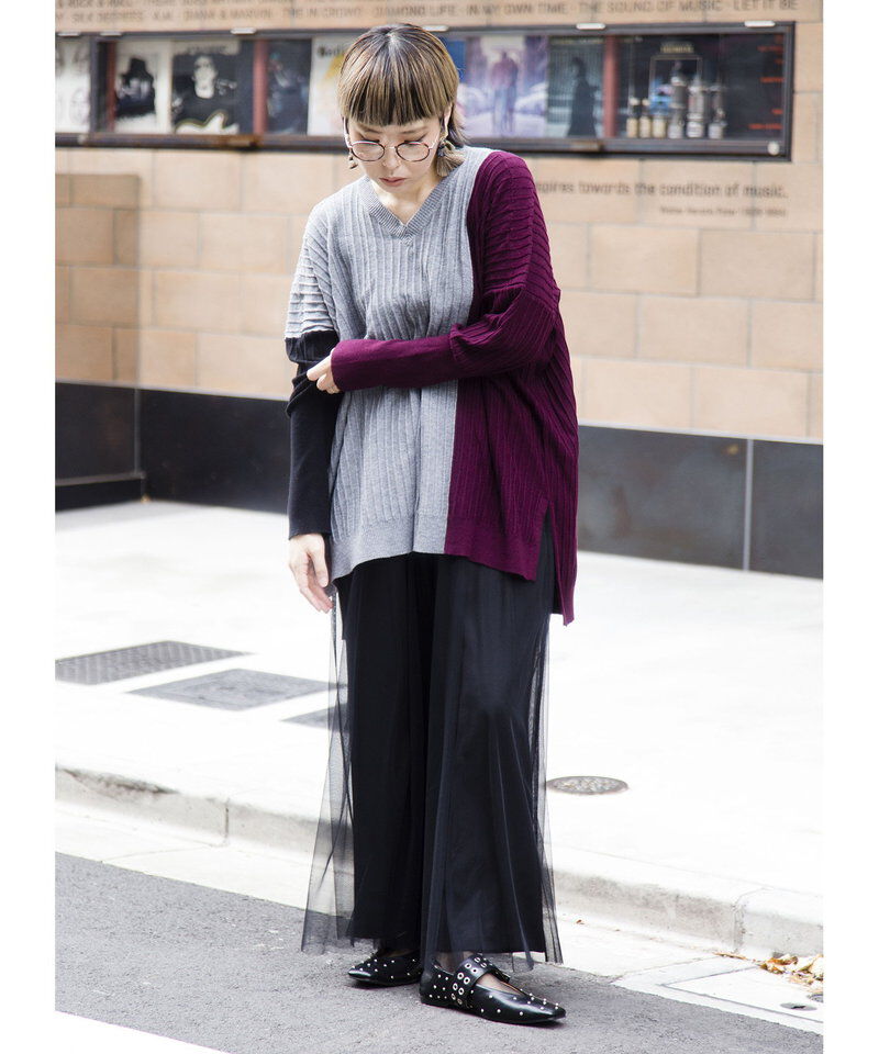  「切替ニットプルオーバー」|ニット・セーター|