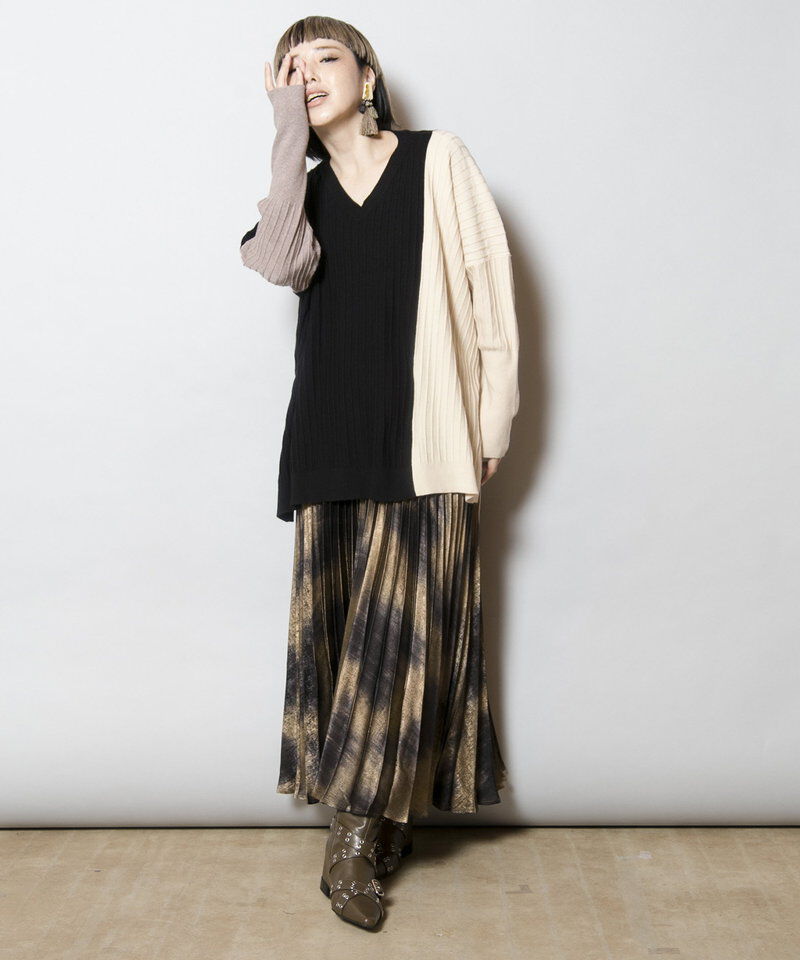  「切替ニットプルオーバー」|ニット・セーター|