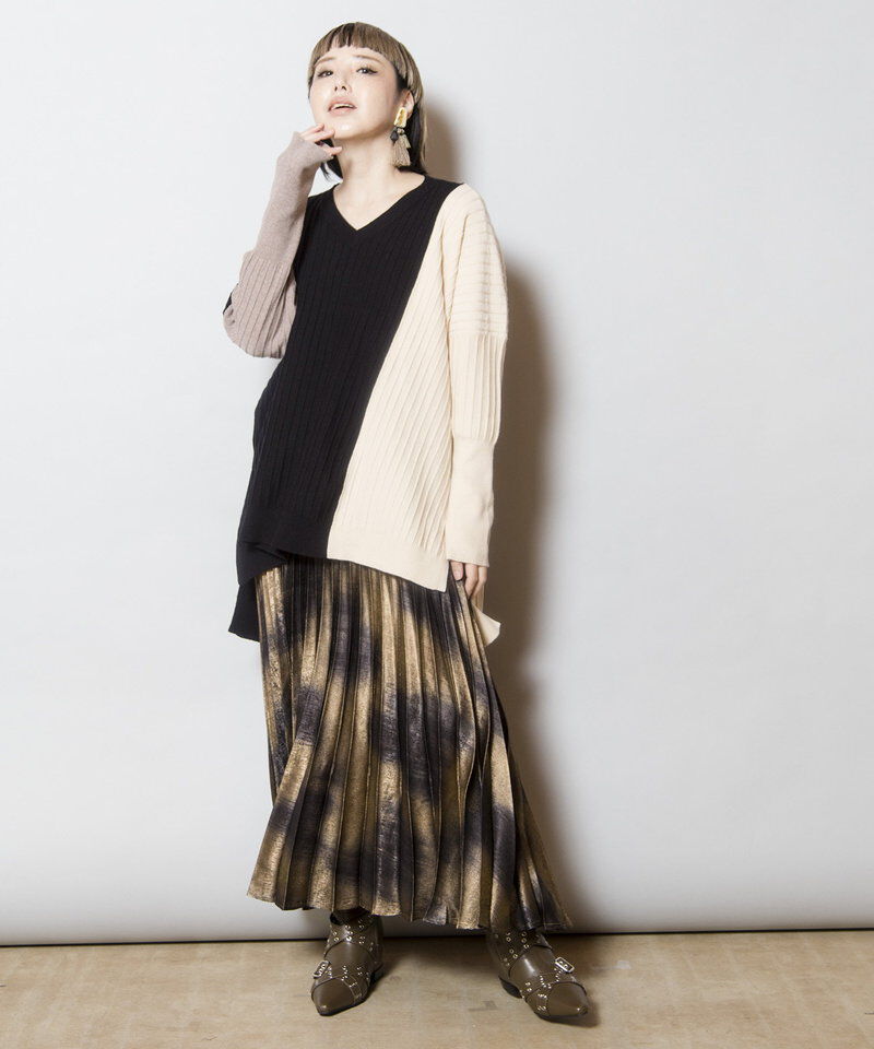  「切替ニットプルオーバー」|ニット・セーター|