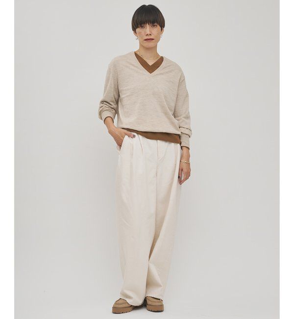 GEMINI「【GEMINI】ハイゲージVネックニットプルオーバー」|ニット・セーター|