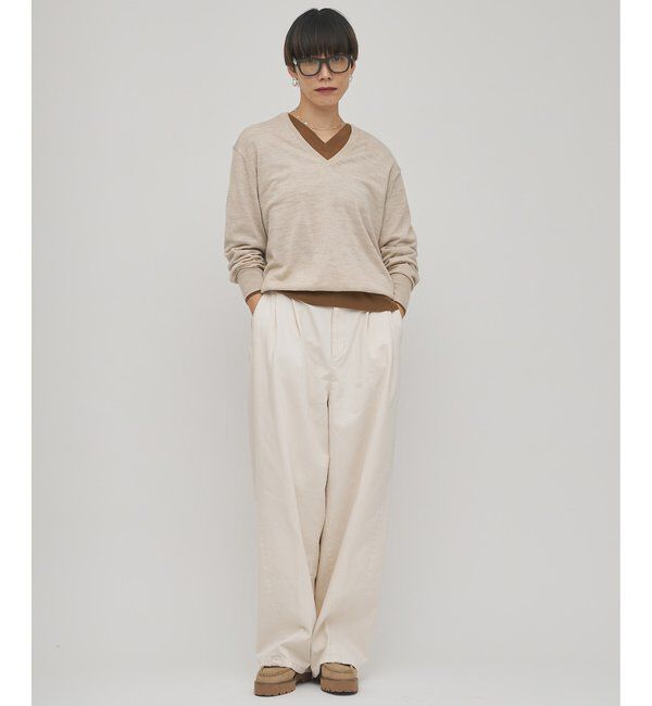 GEMINI「【GEMINI】ハイゲージVネックニットプルオーバー」|ニット・セーター|