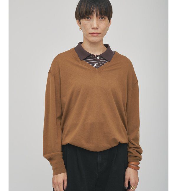 GEMINI「【GEMINI】ハイゲージVネックニットプルオーバー」|ニット・セーター|