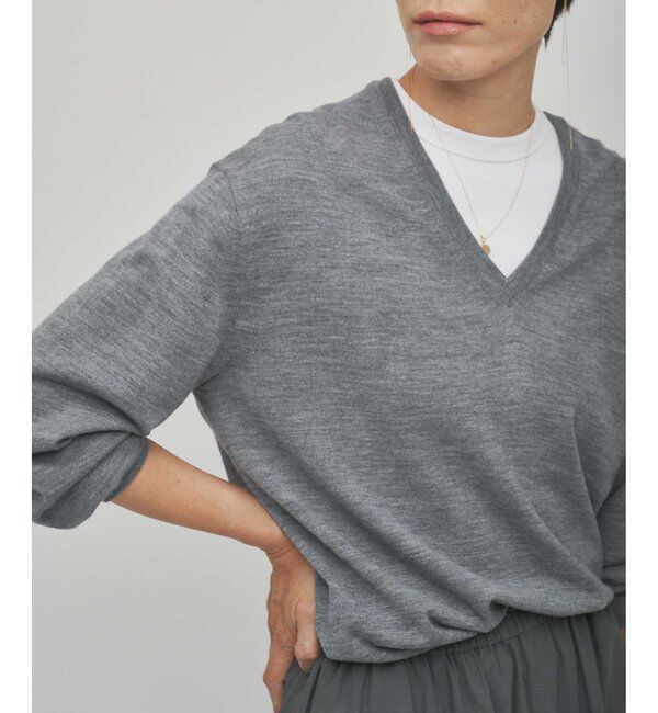 GEMINI「【GEMINI】ハイゲージVネックニットプルオーバー」|ニット・セーター|