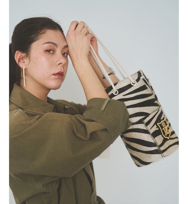  「【MARCO MASI】ヘアレザーワッペン巾着」|トートバッグ|