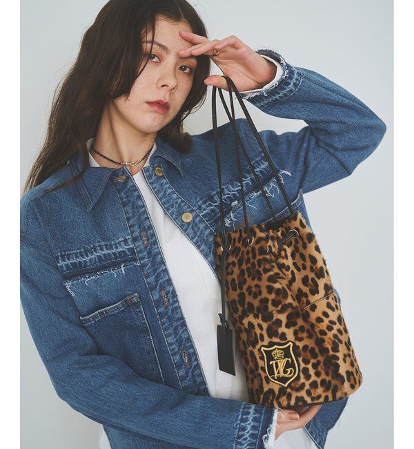  「【MARCO MASI】ヘアレザーワッペン巾着」|トートバッグ|