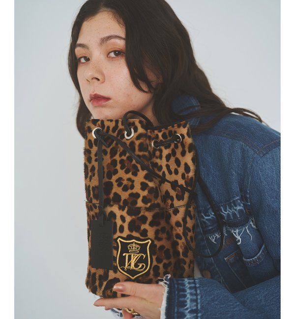  「【MARCO MASI】ヘアレザーワッペン巾着」|トートバッグ|