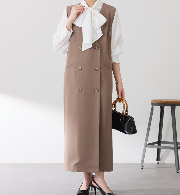  「フロントボタンジャンパースカート」|ワンピース|