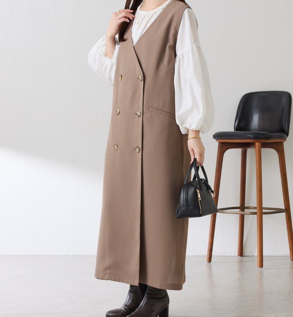  「フロントボタンジャンパースカート」|ワンピース|