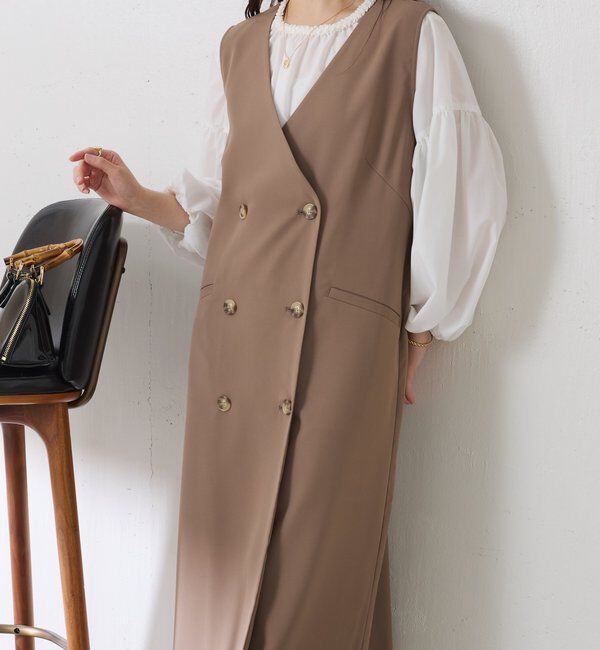  「フロントボタンジャンパースカート」|ワンピース|