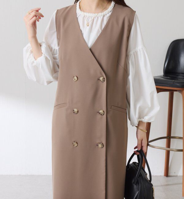  「フロントボタンジャンパースカート」|ワンピース|