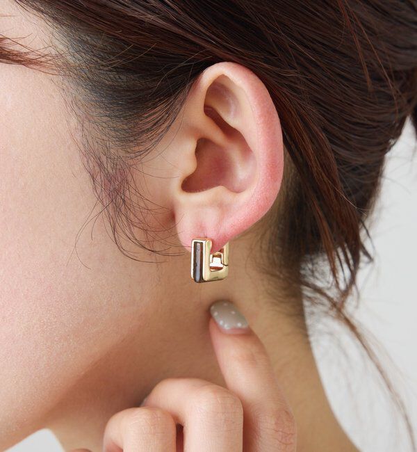  「【PAPILLONNER/パピヨネ】スクエアピアス」|リング|