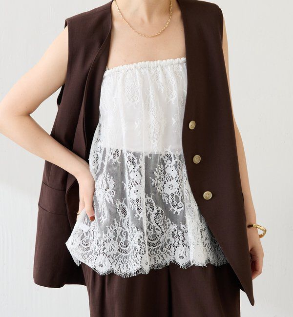  「【PAPILLONNER/パピヨネ】レースレイヤードミニスカート」|その他|