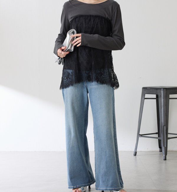  「【PAPILLONNER/パピヨネ】レースレイヤードミニスカート」|その他|