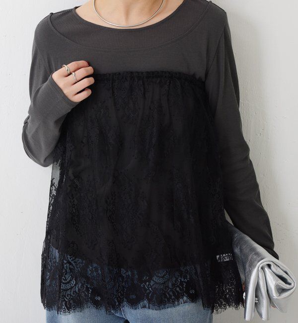  「【PAPILLONNER/パピヨネ】レースレイヤードミニスカート」|その他|