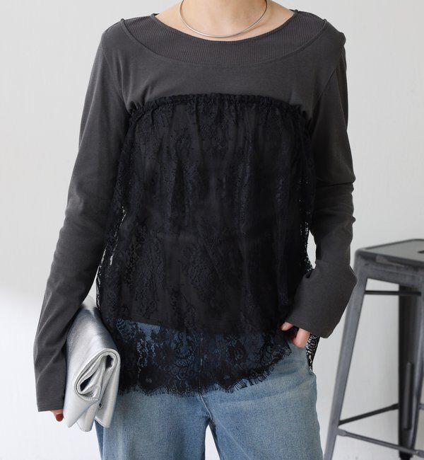  「【PAPILLONNER/パピヨネ】レースレイヤードミニスカート」|その他|