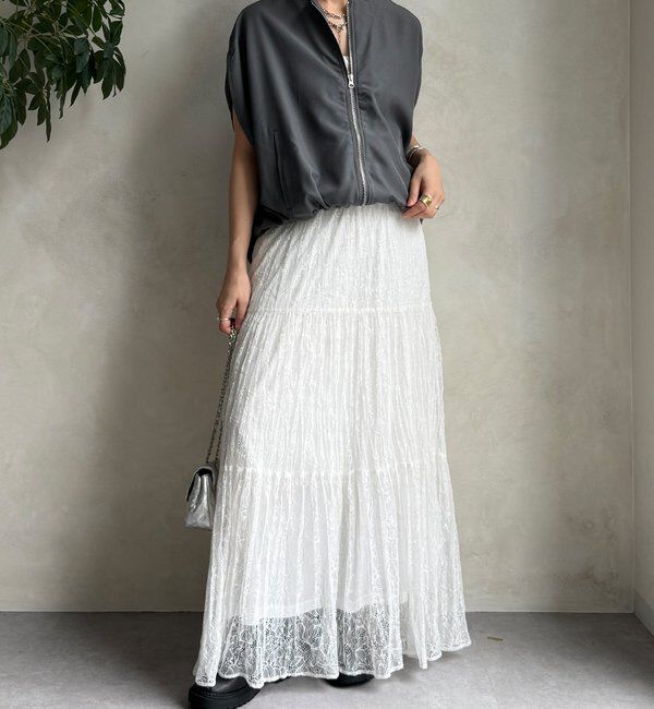  「【WEB限定】サークルドレープベスト」|ベスト・ジレ|