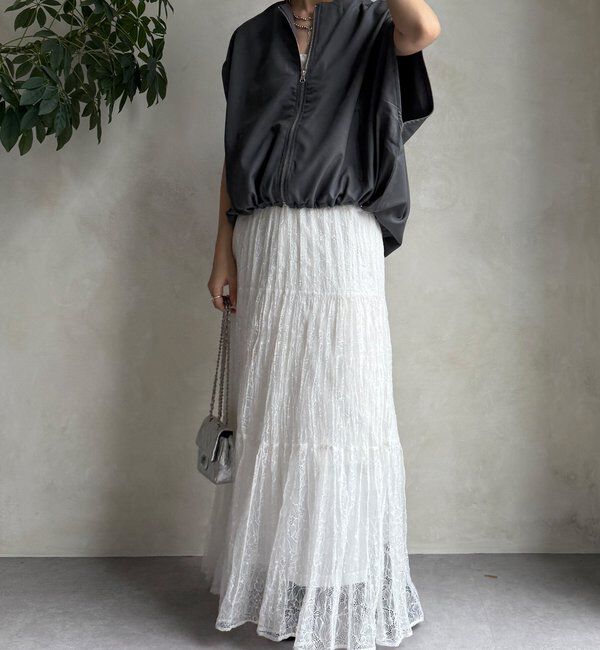  「【WEB限定】サークルドレープベスト」|ベスト・ジレ|