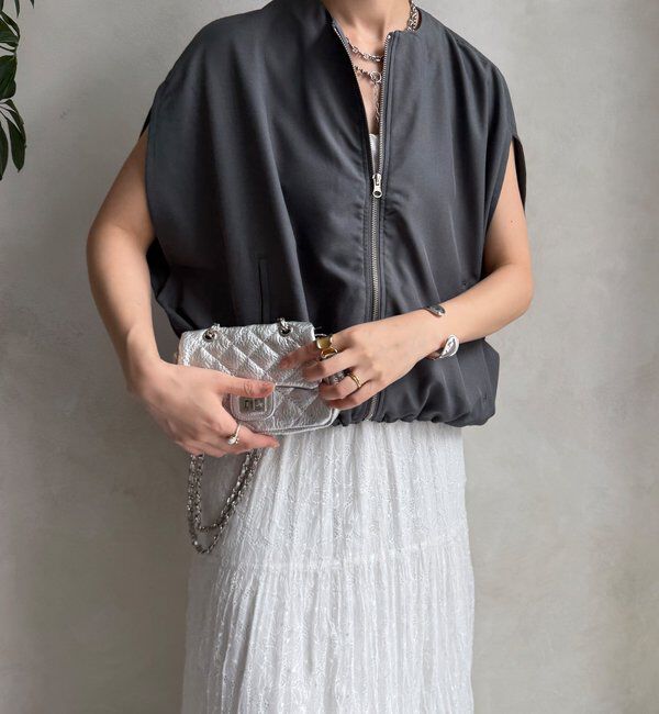  「【WEB限定】サークルドレープベスト」|ベスト・ジレ|