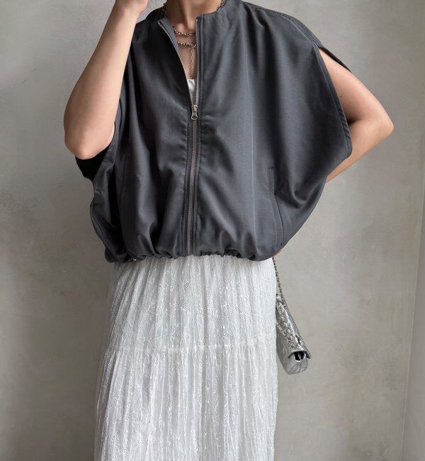  「【WEB限定】サークルドレープベスト」|ベスト・ジレ|