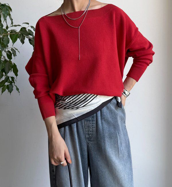  「ボートネックプルオーバー」|ニット・セーター|