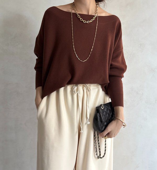  「ボートネックプルオーバー」|ニット・セーター|