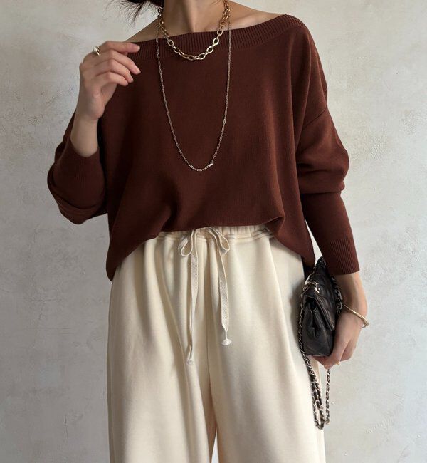  「ボートネックプルオーバー」|ニット・セーター|