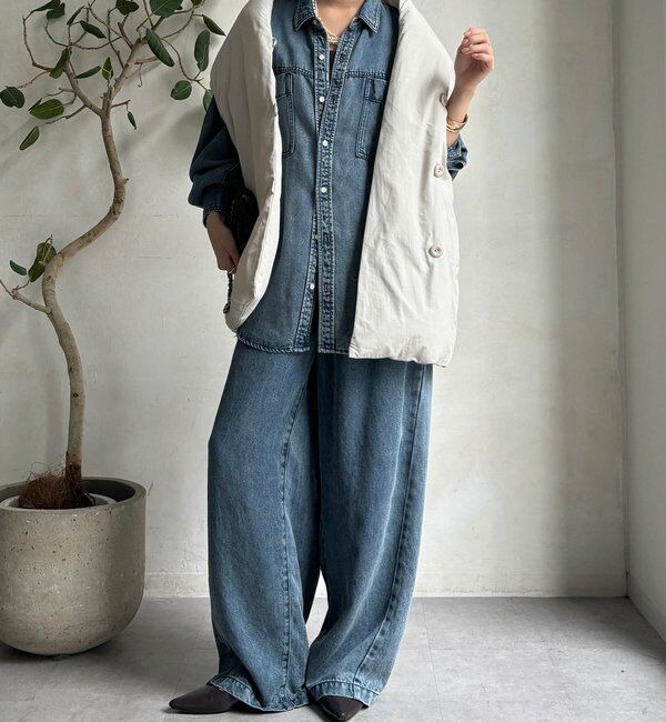  「【WEB限定】ストールライクファーバーダウンベスト」|ベスト・ジレ|