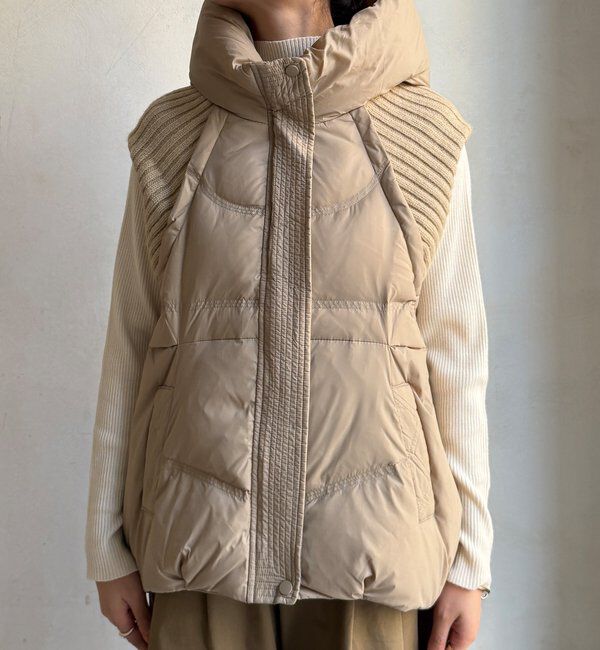  「【WEB限定】ニット切替ダウンベスト」|ベスト・ジレ|