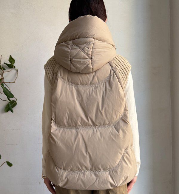  「【WEB限定】ニット切替ダウンベスト」|ベスト・ジレ|