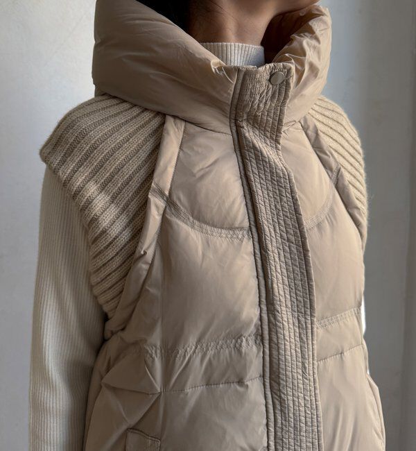  「【WEB限定】ニット切替ダウンベスト」|ベスト・ジレ|