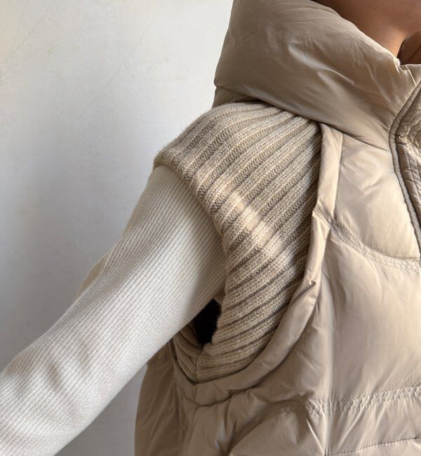  「【WEB限定】ニット切替ダウンベスト」|ベスト・ジレ|