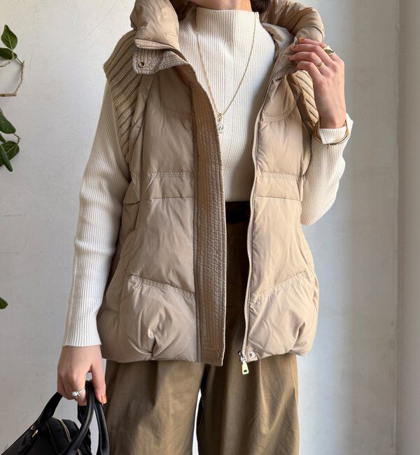  「【WEB限定】ニット切替ダウンベスト」|ベスト・ジレ|