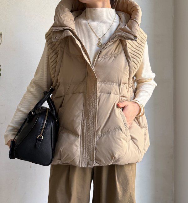  「【WEB限定】ニット切替ダウンベスト」|ベスト・ジレ|