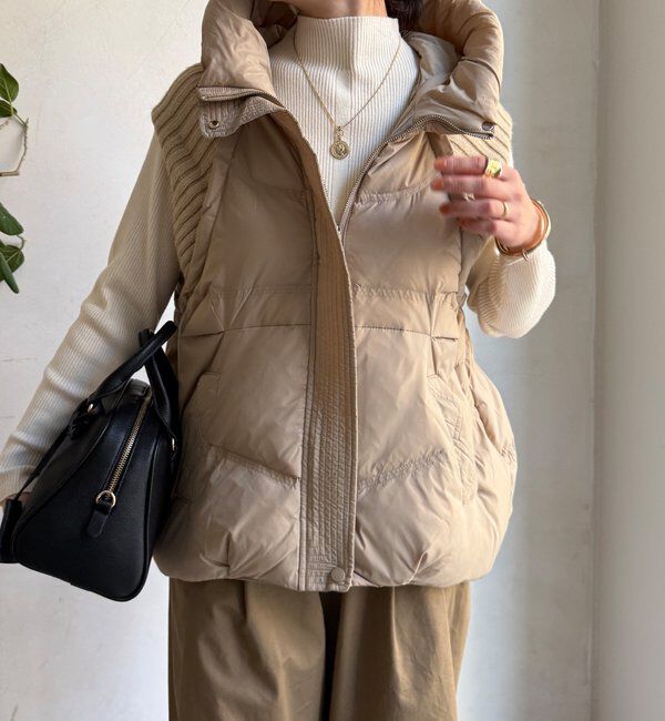  「【WEB限定】ニット切替ダウンベスト」|ベスト・ジレ|