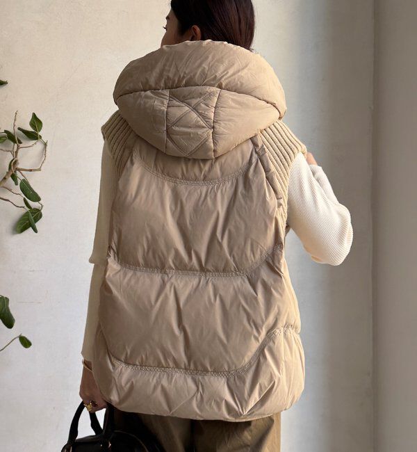  「【WEB限定】ニット切替ダウンベスト」|ベスト・ジレ|