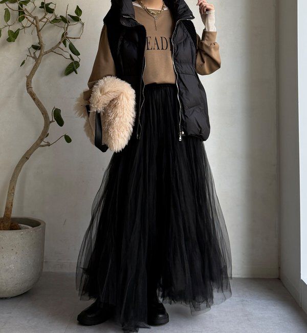  「【WEB限定】ニット切替ダウンベスト」|ベスト・ジレ|