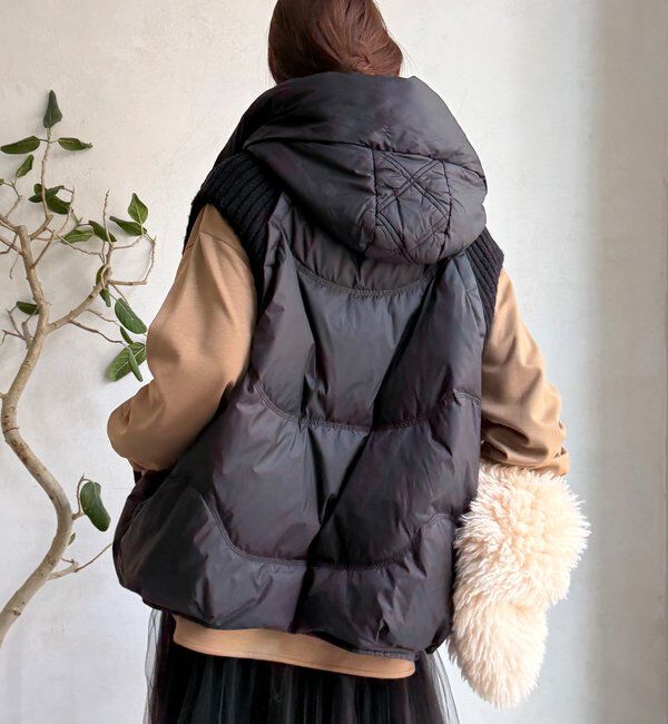  「【WEB限定】ニット切替ダウンベスト」|ベスト・ジレ|